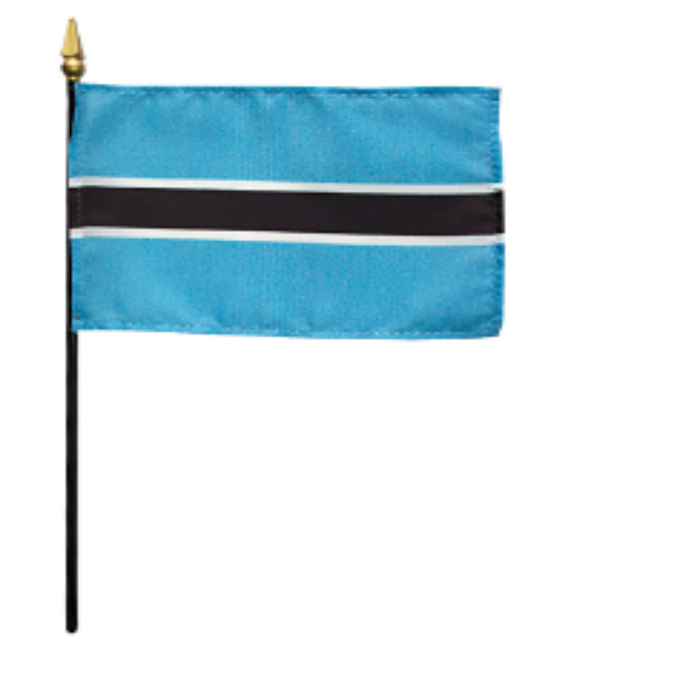 4x6" Botswana Stick Flag