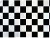 black and white checkerboard pattern flag