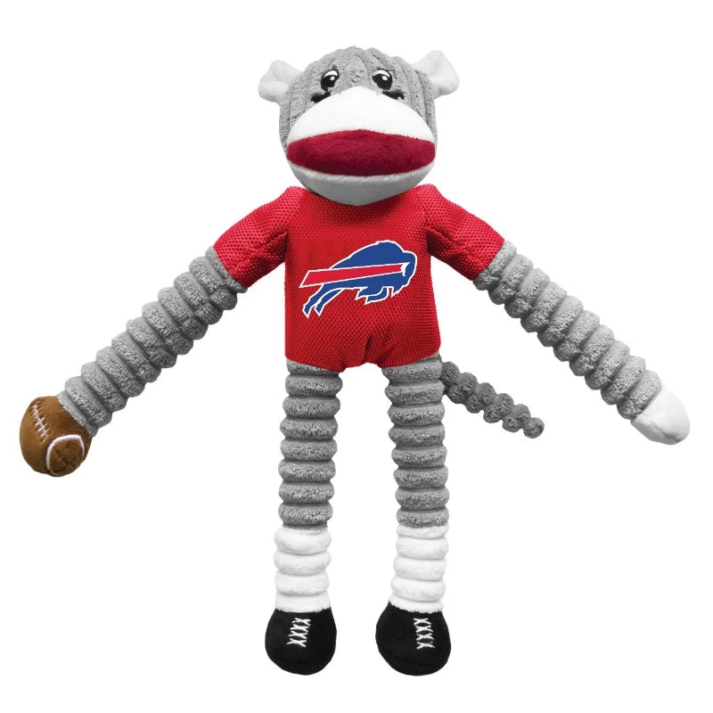 Buffalo Bills Sock Monkey Dog Toy