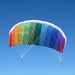 rainbow colored large parachute kite with two sets of string