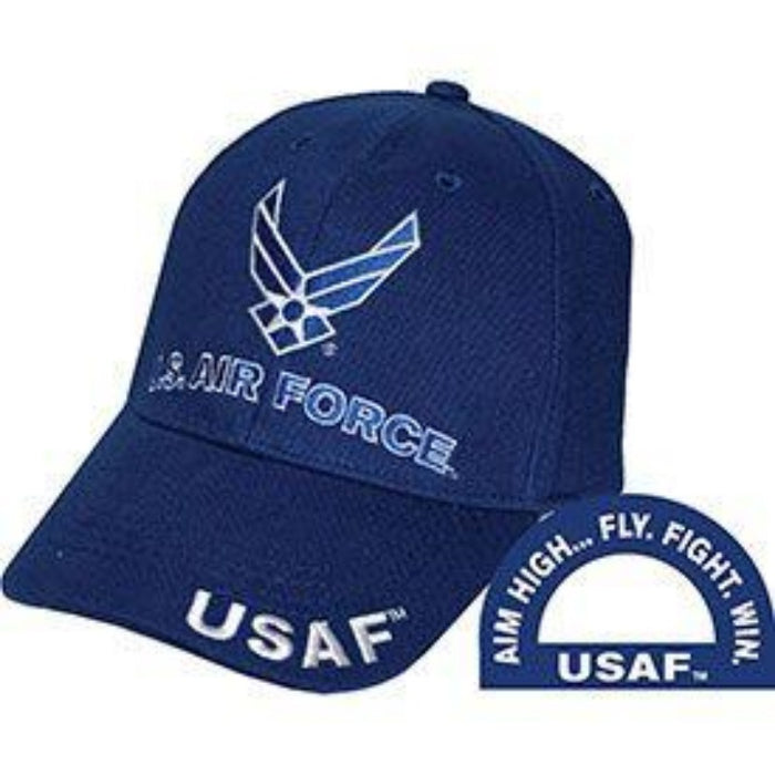 blue hat with the air force wings logo 