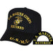 black hat with embroidered us marine corps retired logo