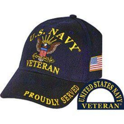 us navy veteran proudly served embroidered hat