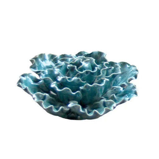 Handmade Ceramic Teal Sea Lettuce