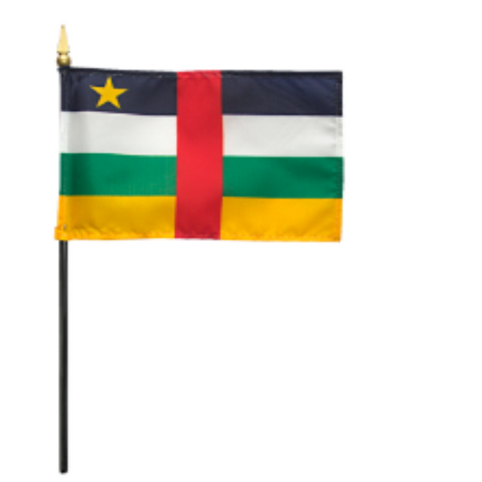4x6" Central Africa Stick Flag