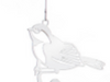 Laser Cut Chickadee Ornament with Clear Prism