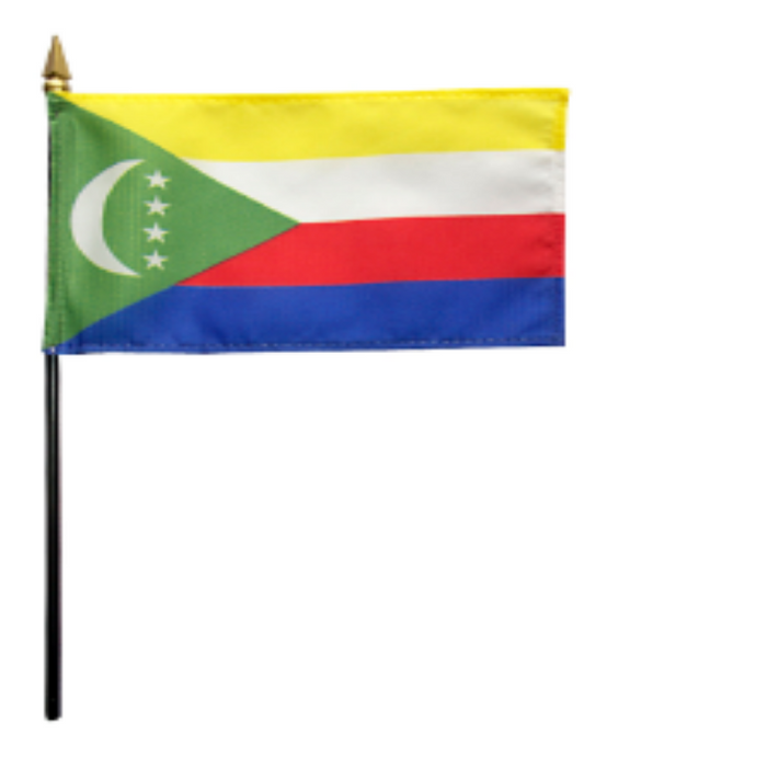 4x6" Comoros Stick Flag