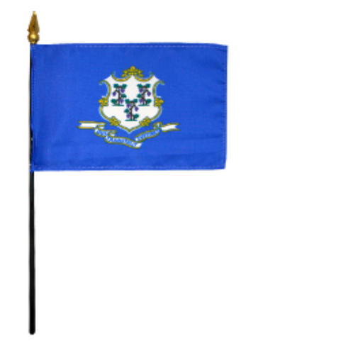4x6" Connecticut Stick Flag