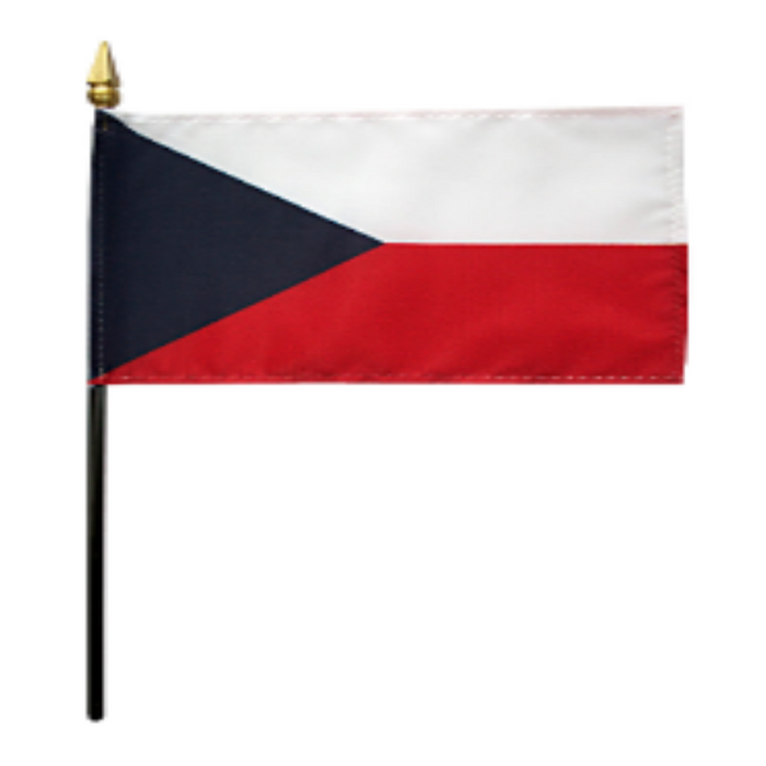 4x6" Czech Republic Stick Flag