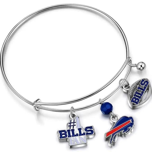 Buffalo Bills Three Charm Bracelet