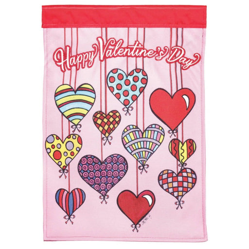 Happy Valentine's Day Applique Garden Flag