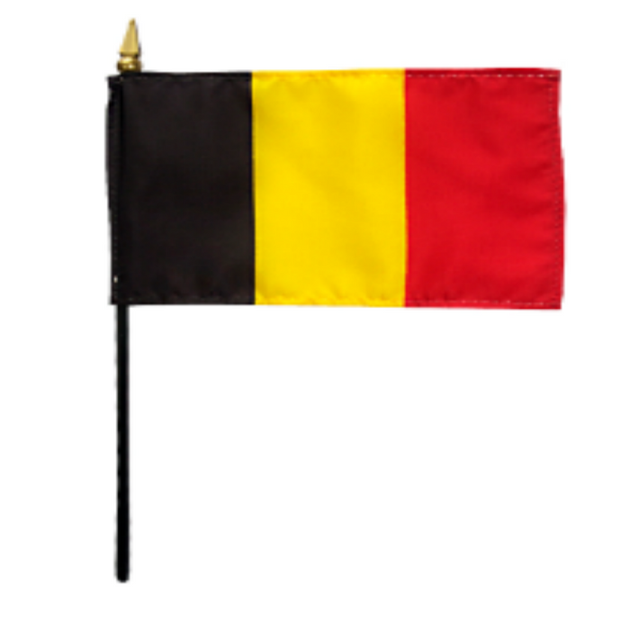 4x6" Belgium Stick Flag