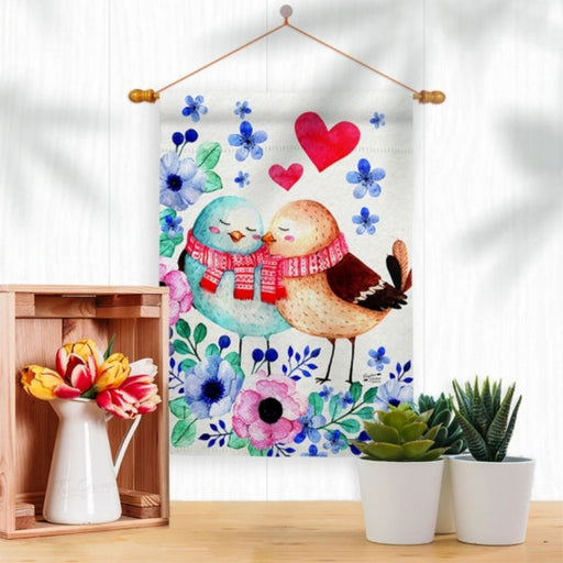 Sweet Birdies Garden Flag can be used indoors or outside, dowel not included