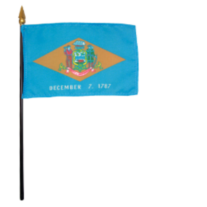 4x6" Delaware Stick Flag