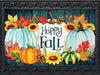 Happy Fall Pumpkins Doormat  easily fits into the Rubber Doormat Tray (sold separately) as shown in the picture.