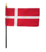 4x6" Denmark Stick Flag
