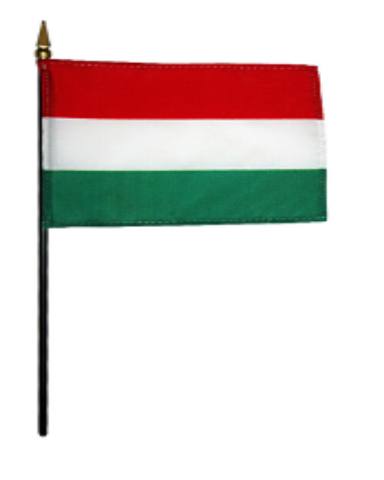 8x12" Hungary Stick Flag