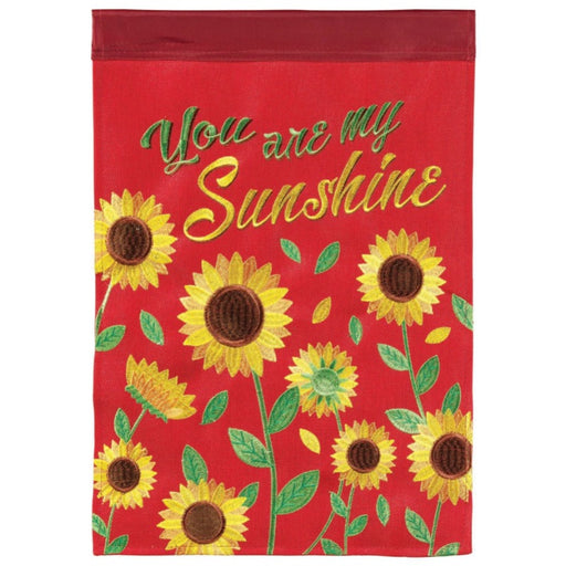 You Are My Sunshine Burlap Applique Banner Flag