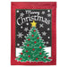 Merry Christmas Tree Applique Garden Flag
