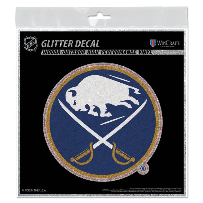 Buffalo Sabres Glitter Decal 6" x 6"
