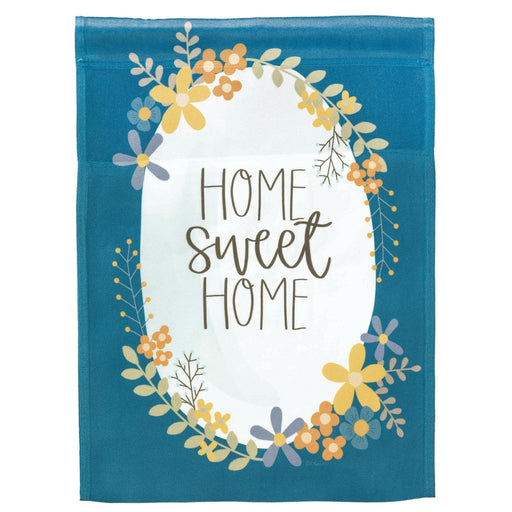 Home Sweet Home Floral Print Banner Flag