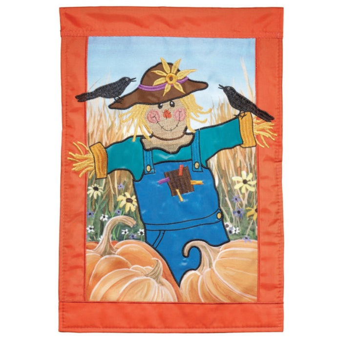 Scarecrow Applique Garden Flag
