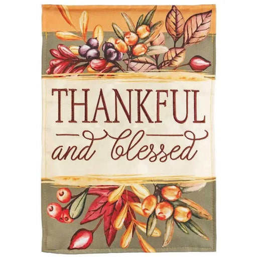 Thankful & Blessed Applique Banner Flag