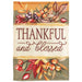 Thankful & Blessed Applique Banner Flag