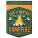 Campfire Double Applique Banner Flag