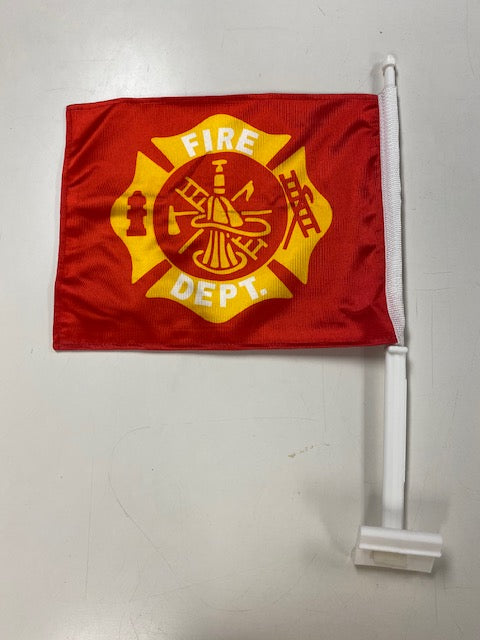 Fire Department Car Flag - MADE IN USA
