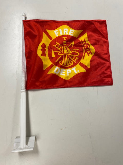 Fire Department Car Flag - MADE IN USA