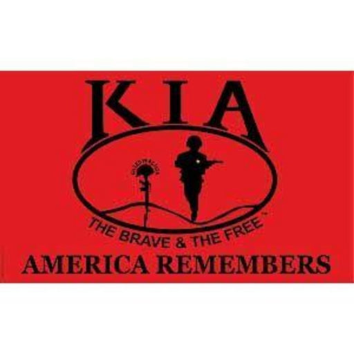 3x5 FT KILLED IN ACTION (KIA) HONOR POLY-KNIT FLAG "America Remebers"