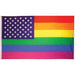 RAINBOW STRIPED AMERICAN FLAG