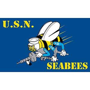 3x5' US Navy Seabees Polyester Flag