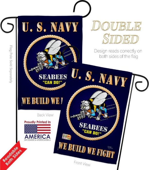 us navy seabees garden flag