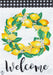 Lemon Wreath Burlap Banner Flag