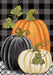 Checkered Pumpkin Banner Flag