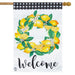 Lemon Wreath Burlap Banner Flag