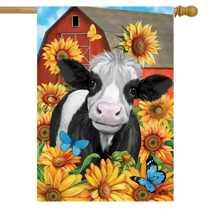 Happy Cow Banner Flag