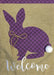 Cottontail Rabbit Burlap Flag