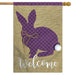 Cottontail Rabbit Burlap Banner Flag