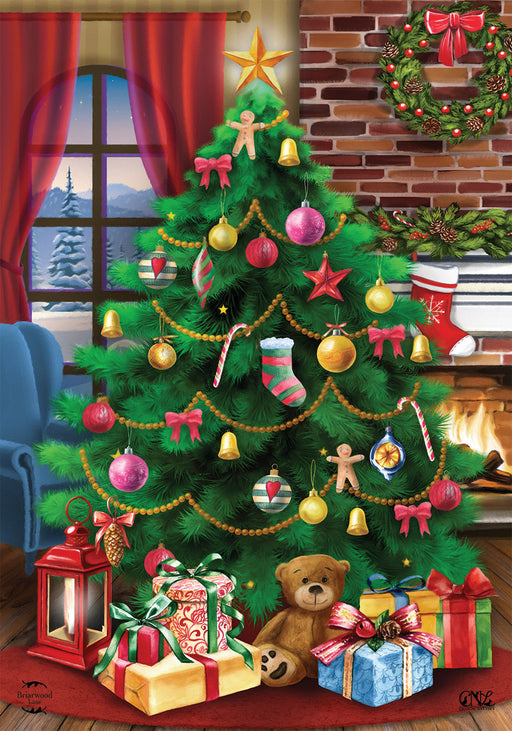 Decorated Christmas Tree Flag
