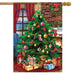 Decorated Christmas Tree Banner Flag