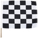 24"x30" End of Race Checker Flag Mounted on a 52" long 1" diameter staff