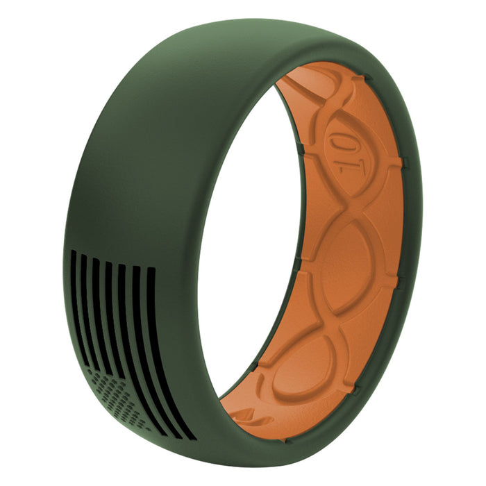 American Flag Moss Green Silicone Ring