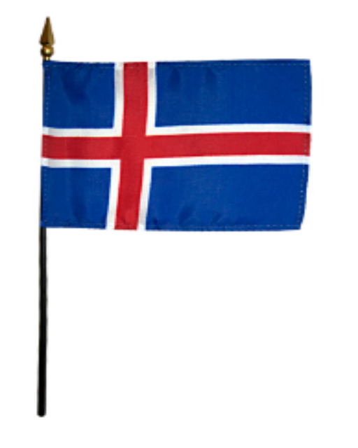 8x12" Iceland Stick Flag