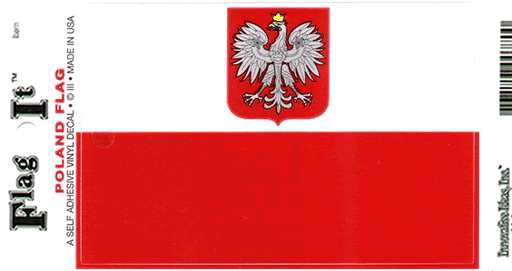 Poland with Eagle Flag Decal