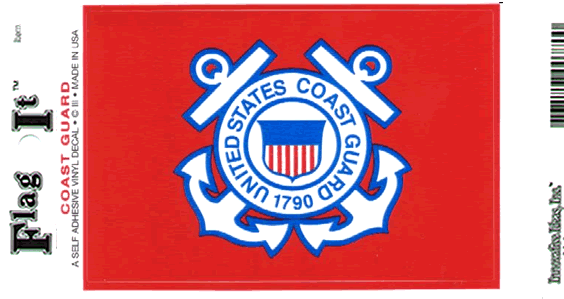 US Coast Guard Red Sticker