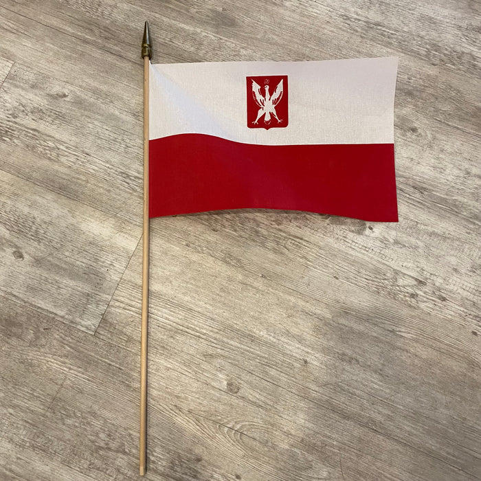 12X18" Poland w/Eagle Stick Flag
