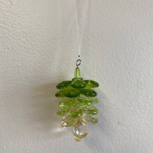 Small Green Acrylic Acorn Ornament